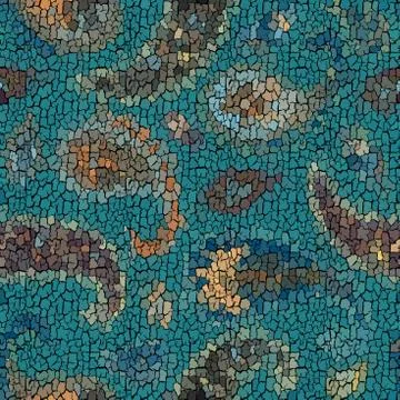 Seamless grunge abstract square pattern. Paint grunge cracks. Illustrazione stock