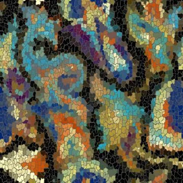 Seamless grunge abstract square pattern. Paint grunge cracks. Stock Illustration