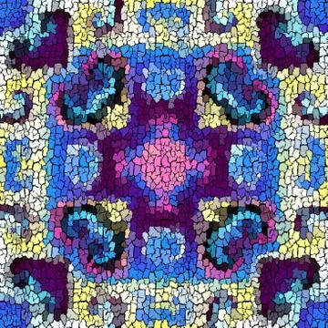 Seamless grunge abstract square pattern. Paint grunge cracks. Stock Illustration