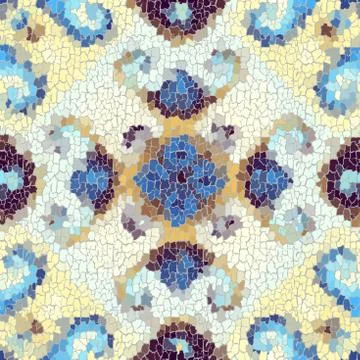 Seamless grunge abstract square pattern. Paint grunge cracks. Illustrazione stock