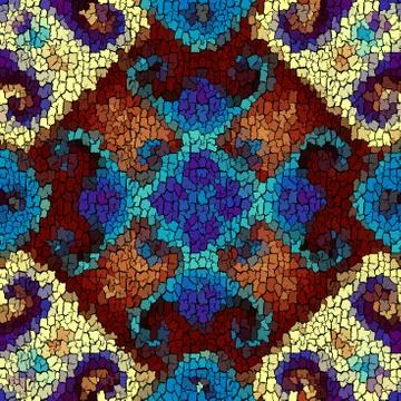 Seamless grunge abstract square pattern. Paint grunge cracks. Stock Illustration