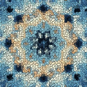 Seamless grunge abstract square pattern. Paint grunge cracks. Illustrazione stock