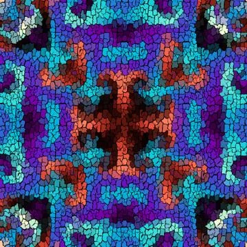 Seamless grunge abstract square pattern. Paint grunge cracks. Stock Illustration