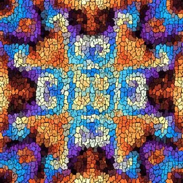 Seamless grunge abstract square pattern. Paint grunge cracks. Stock Illustration