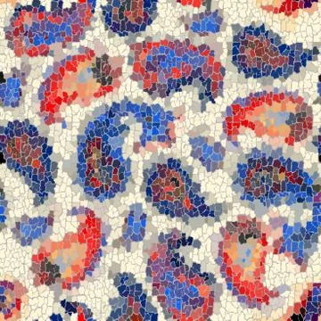 Seamless grunge abstract square pattern. Paint grunge cracks. Illustrazione stock