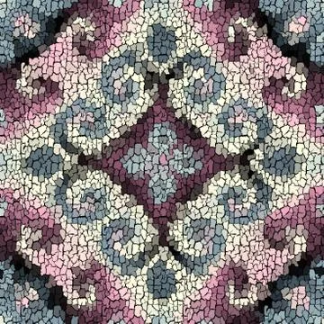 Seamless grunge abstract square pattern. Paint grunge cracking. Stock Illustration