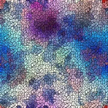 Seamless grunge abstract square pattern. Paint grunge cracking. Stock Illustration