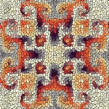 Seamless grunge abstract square pattern. Paint grunge cracking. Stock Illustration