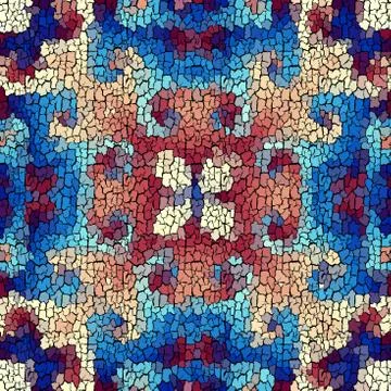 Seamless grunge abstract square pattern. Paint grunge cracking. Illustrazione stock