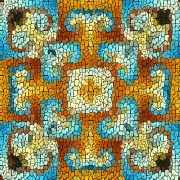 Seamless grunge abstract square pattern. Paint grunge cracking. Stock Illustration