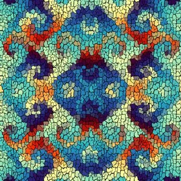 Seamless grunge abstract square pattern. Paint grunge cracking. Illustrazione stock