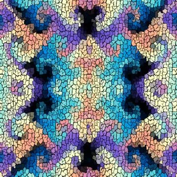 Seamless grunge abstract square pattern. Paint grunge cracking. Stock Illustration