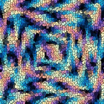 Seamless grunge abstract square pattern. Paint grunge cracking. Stock Illustration