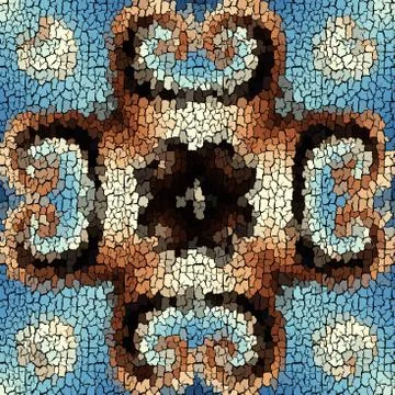 Seamless grunge abstract square pattern. Paint grunge cracking. Illustrazione stock