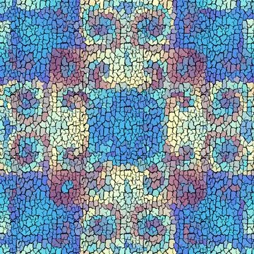 Seamless grunge abstract square pattern. Paint grunge cracking. Stock Illustration