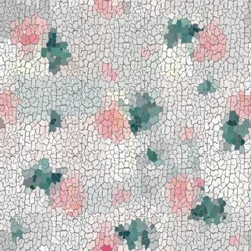 Seamless grunge abstract square pattern. Paint grunge cracks. Stock Illustration