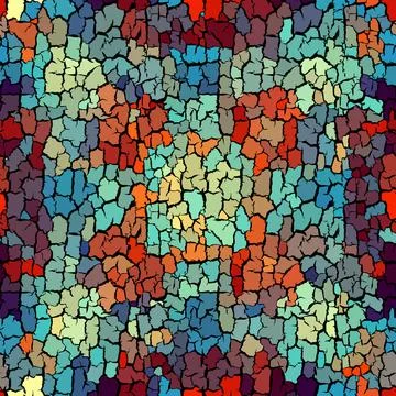 Seamless grunge abstract square pattern. Paint grunge cracks. Stock Illustration