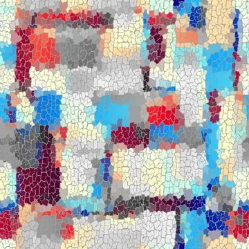 Seamless grunge abstract square pattern. Paint grunge cracks. Stock Illustration