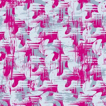 Seamless grunge backdrop with hand drawn abstract repeat colorful shapes Stock Illustration