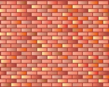 Seamless Grunge Brick Wall Texture. Illustration. Stock Illustration