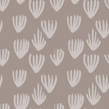 Seamless grunge pattern. Abstract floral print. Brush hand drawn texture Stock Illustration