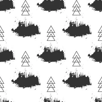 Seamless grunge pattern. Brush strokes texture Stockillustratie