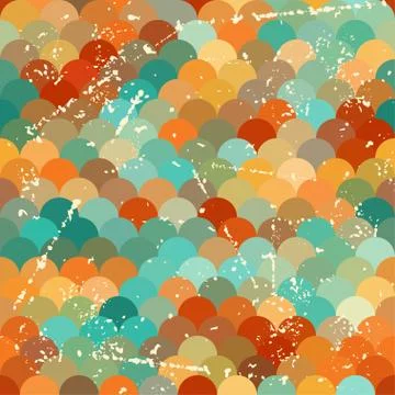 Seamless grunge pattern in retro style Stock Illustration