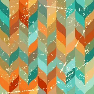 Seamless grunge pattern in retro style 库存插图