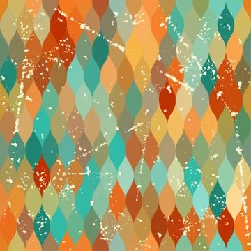Seamless grunge pattern in retro style Stock Illustration