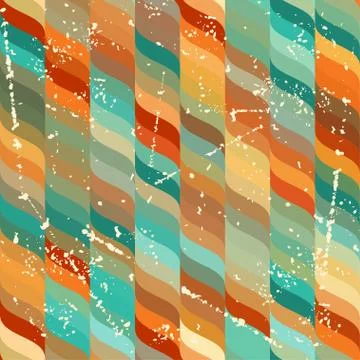 Seamless grunge pattern in retro style Stock Illustration