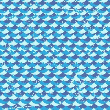 Seamless grunge pattern with waves Illustrazione stock