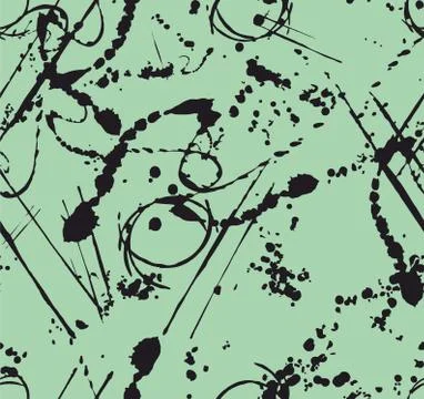 Seamless grunge,splash vector pattern,brush strokes background,watercolor,ink. Stock Illustration