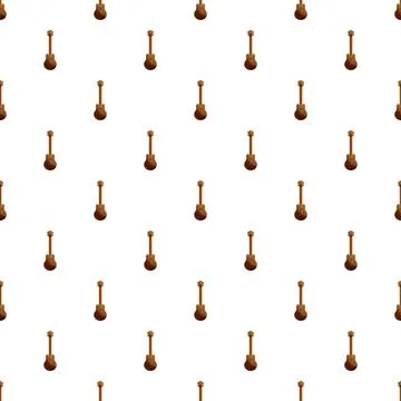 Seamless guitar pattern creating music background design Illustrazione stock