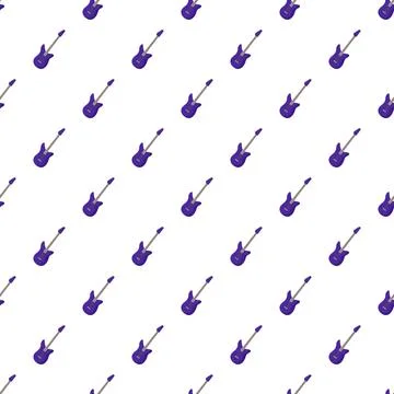 Seamless guitar pattern creating a music and rock background 스톡 일러스트