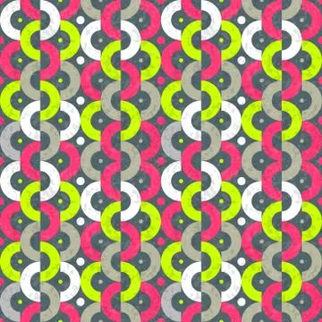 Seamless half chain grunge pattern Stock Illustration