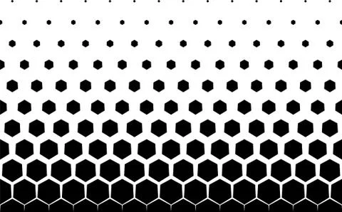 Seamless halftone vector background.11 figures in height.Average fade out.Bla Stock Illustration