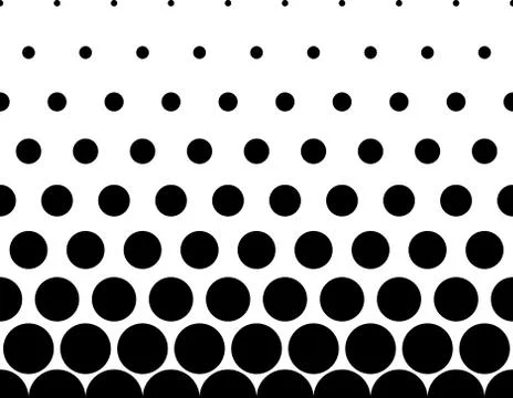 Seamless halftone vector background.Short fade out. 9 figures in height. Stock Illustration