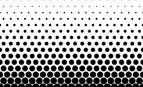 Seamless halftone vector background.Short fade out. 15 figures in height. Stock Illustration