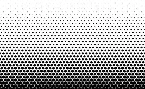 Seamless halftone vector background.Short fade out. 31 figures in height. Stock Illustration