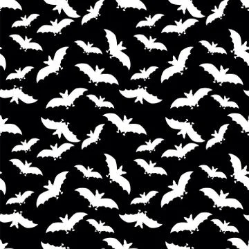 Seamless halloween background. Stock Illustration