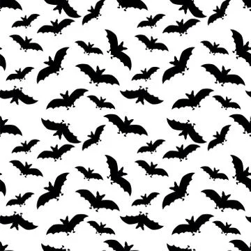 Seamless halloween background. Stock Illustration