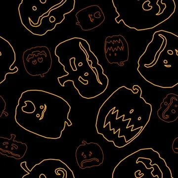 Seamless Halloween background Illustrazione stock