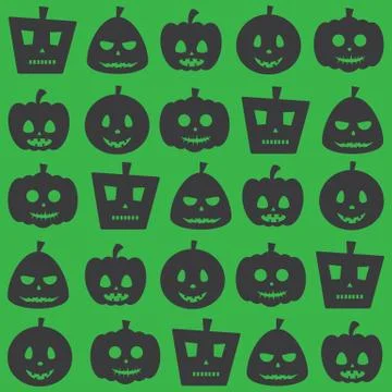 Seamless Halloween Party Pumpkin Pattern Stock Illustration