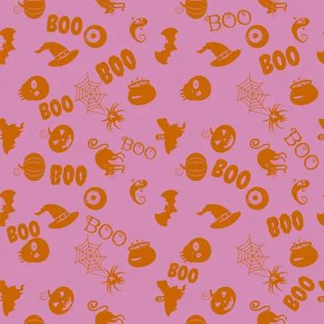 Seamless Halloween pattern background vector illustration Stock Illustration