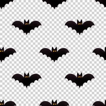 Seamless Halloween pattern with bat. Perfect for festive decor. Stock Illustration