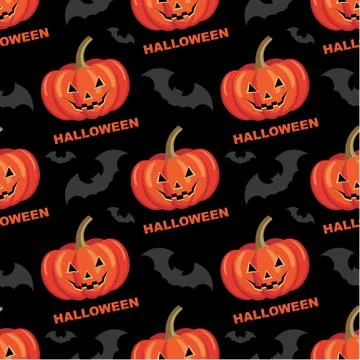 Seamless halloween pattern Stock Illustration