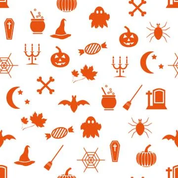 Seamless halloween pattern Illustrazione stock