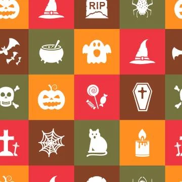 Seamless Halloween pattern Illustrazione stock