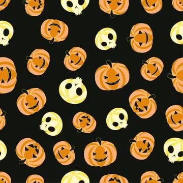 Seamless halloween pattern Stock Illustration