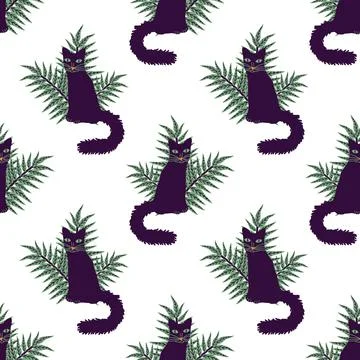 Seamless Halloween pattern Stock Illustration